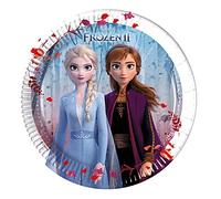 Procos 93484 Party Plates Frozen 2, Size 20 cm, Pack of 8, Disposable Paper Plates, Children's Birthday, Party Tableware, FSC® Mix