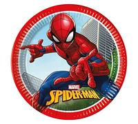 Procos 93863 - Spiderman Crime Fighter Plates, 23 cm, Pack of 8, FSC, Disposable Plates, Paper Plates, Birthday, Theme Party