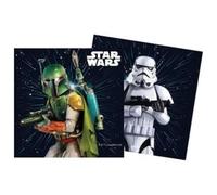 Procos - 93881 FSC Paper Napkins Star Wars Galaxy (33 x 33 cm, Double Veil), 20 Pieces, Multicoloured, 93881