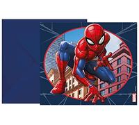 Procos Invitations Spiderman Crime Fighter 93951 – Pack of 6 with Envelopes, FSC, Multi-Colour