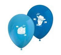 Procos 98430 Toy Story 5 Balloons, Pack of 8, Diameter 21 cm, Printed, Blue, Sky Blue, Latex Balloons, Birthday, Decoration