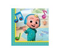 Procos - CoComelon FSC Paper Napkins (33 x 33 cm, Double Veil), 20 Pieces, Multicoloured, 1313 Inch, 93730