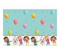 Procos Cocomelon Tablecloth as Decoration for Children's Birthday Parties and Themed Parties Size: 120 x 180 cm, Wipe-Clean, Reusable, Children's Birthday Party Table Cover