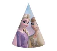 Procos 35100 Disney Frozen II Wind Spirit FSC-Paper Cone Caps (Pack of 6), Cartoon
