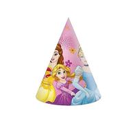 Procos - Disney Princess Live Your Story Party Cone Caps in FSC Paper, 6 Pieces, Multicolor, 93946
