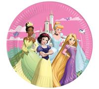 Procos Disney Princess Party Plates Size 23 cm Pack of 8 Disposable Paper Plates Children's Birthday Party Tableware FSC® Mix