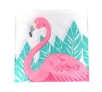 Procos Flamingo Disposable Napkins (Pack Of 20) White/pink/green (One Size)