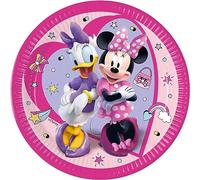 Procos Folat 93830P Disposable Paper Plates FSC Minnie Mouse 23 cm Pack of 8 Multi-Coloured