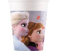 Procos Frozen 2 93465 Party Cups Maximum Capacity 200 ml Pack of 8 Disposable Paper Cups Children's Birthday Party Tableware FSC