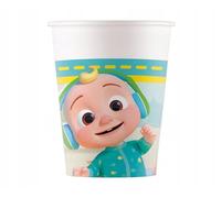 Procos - FSC CoComelon Paper Cups (200 ml), 8 Pieces, Multicoloured, 93509