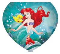Procos - Inflatable Foil Balloon Ariel Little Mermaid Disney Princess Heart Diameter Approx. 46 cm, Helium, Air, Balloon, Birthday, Gift