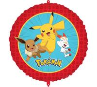 Procos - Inflatable Foil Balloon Pokemon Diameter Approx. 46 cm, Helium, Air, Balloon, Birthday, Gift