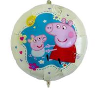 Procos - Inflatable Foil Peppa Pig Evie Balloon Diameter Approx. 46 cm, Helium, Air, Balloon, Birthday, Gift