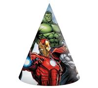 Procos - Marvel Avengers Infinity Stones Party Cone Caps in FSC Paper, 6 Pieces, 93955