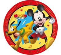Procos Mickey Mouse Party Plates Size 23 cm Pack of 8 Disposable Paper Plates Children's Birthday Party Tableware FSC® Mix