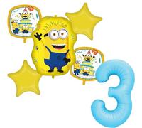 Procos Minions 3rd Birthday Party Supplies Balloon Decorations
