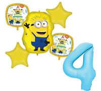 Procos Minions 4th Birthday Party Supplies Balloon Decorations