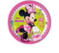 Procos Minnie Happy Helpers 93439 Party Plates Size 23 cm Made from FSC® Mix Paper Party Tableware Children's Birthday Theme Party