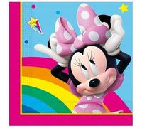 Procos Minnie Mouse Rainbow Napkins, 33 x 33 cm, 2-Ply, Pack of 20, FSC, Birthday, Theme Party