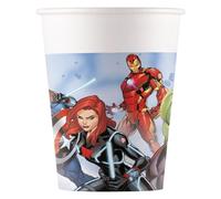 Procos - Paper Cups FSC Marvel Avengers Infinity Stones (200 ml), 8 Pieces, Multicolor, 93872