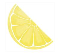 Procos Paper Lemon Napkins (Pack Of 16) Yellow/white (One Size)