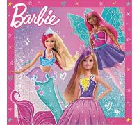 Procos - Paper Napkins FSC Barbie Fantasy (33 x 33 cm, Double Veil), 20 Pieces, Pink, Light Blue, 94568