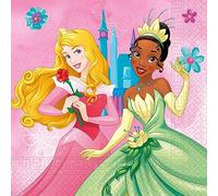 Procos - Tovaglioli Carta FSC Disney Princess Live Your Story (33 x 33 cm, Doppio Velo), 20 Pieces Folat Napkins 33 x 33 cm - 20 Pieces, 93849P, Multicoloured, 33 x 33 cm
