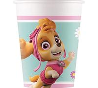 Procos Paw Patrol Skye and Everst 93477 Party Cups Maximum Capacity 200 ml Pack of 8 Disposable Paper Cups Children's Birthday Party Tableware FSC