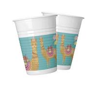 Procos Plastic Llama 200Ml Party Cup (Pack Of 8) White/brown (One Size)