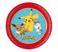 Procos Pokemon Paper Plates Small 19.5 cm Cake Plate