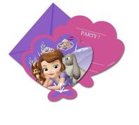 Procos Sofia the First Pearl of the Sea Shell Shaped Party Invitations (6 Pack)