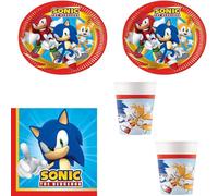 Procos Sonic Set 52 PCS 20 pk Paper Napkins 16 pk Plates 23cm 16pk Cups 200ml