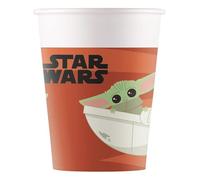 Procos Star Wars Mandalorian Baby Yoda Disposable Paper Cup, 8 Count, 200ml