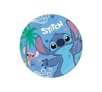 Procos Stitch and Angel 23 cm, Pack of 8 Plates, FSC® Mix, Disposable Plates, Paper Plates, Birthday, Theme Party