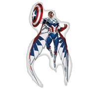 Procos - Supersized Foil Balloon Sam Wilson Captain America, Balloon for Air Or Helium Filling, Gift, Decoration