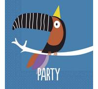 Procos Toucan Party Napkins (Pack Of 20) Blue (One Size)