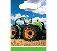 Procos Tractor Party Bags, 8 Pieces, Farm Theme, for Kids Birthday or Theme Party, Take home Gift bags, Motto Farm Trekker Barn Farm