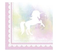 Procos Unicorn Napkins (Pack Of 20) White/multicoloured (One Size)
