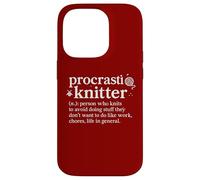 Procrastiknitter Funny Knitting Procrastinator Dictionary Case for iPhone 14 Pro