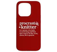 Procrastiknitter Funny Knitting Procrastinator Dictionary Case for iPhone 15 Pro