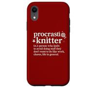 Procrastiknitter Funny Knitting Procrastinator Dictionary Case for iPhone XR