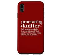 Procrastiknitter Funny Knitting Procrastinator Dictionary Case for iPhone XS Max