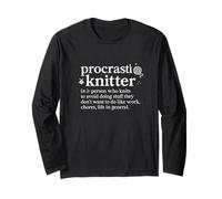 Procrastiknitter Funny Knitting Procrastinator Dictionary Long Sleeve T-Shirt