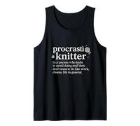 Procrastiknitter Funny Knitting Procrastinator Dictionary Tank Top