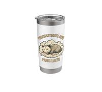 Procrastinate Now Panic Later Funny Opossum Sleeping Cloud Stainless Steel Insulated Tumbler