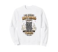 Procrastination Humor Too Many Things To Do Lazy Cat Sweatshirt