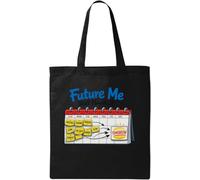 Procrastination Illustrated on Weekly Calendar Natural Cotton Tote Bag Black