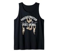 Procrastination is My Spirit Animal | Lazy Sloth Drawing Tank Top