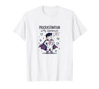 Procrastination is My Superpower Funny Superhero T-Shirt, Men, White, S