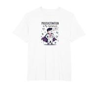Procrastination is My Superpower Funny Superhero T-Shirt, Men's Big and Tall, White, 6X Tall